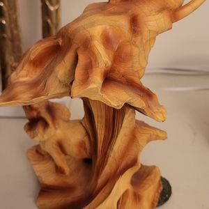 Wood grain Elephant statue
